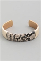 Animal Print Cuff Bracelet - Ivory
