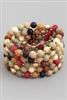 Multi Strand Wooden Bracelet Set - Multi