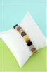 Cream Multi Color Overlapping Disk Stretch Bracelet