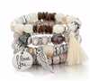 Bracelet stack love - brown or purple