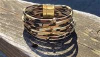Animal print magnetic bracelet