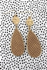 Crave Goldtone Disk and Brown Python Teardrop Earrings