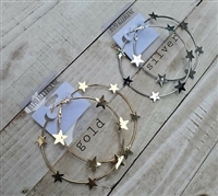 Star Hoops - Gold and Silver