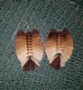 Brown ombre fringe earrings