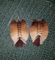Brown ombre fringe earrings