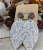 Petal White Lace Druzy Earrings
