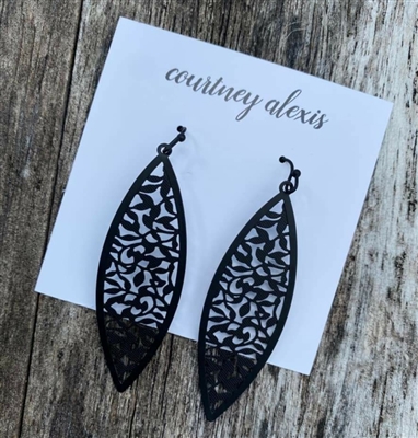 Black Pendant Earrings
