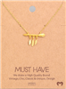 Dainty Boho Arrow Pendant Necklace - Gold colored