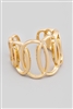 Gold Oval Link Fashion Ring