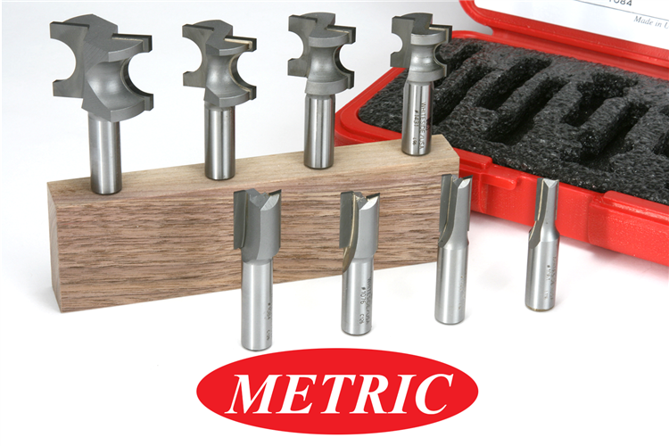 8-Piece Metric INCRA HingeCrafter Router Bit Set