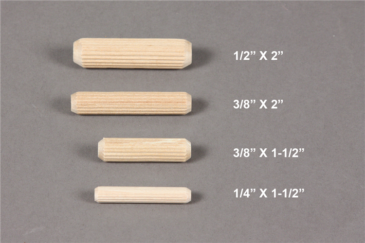 Excel Hardwood Dowel Pins in 1/4”, 3/8”, or 1/2”