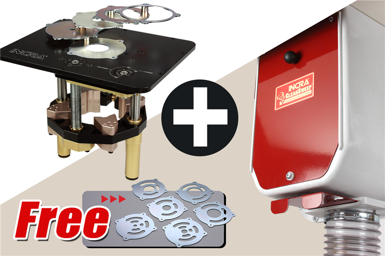 JessEm/INCRA Mast-R-Lift II Router Lift + INCRA CleanSweep Dust Collection Cabinet