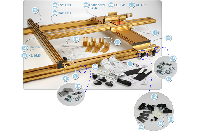 PARTS - INCRA TSIII Ultra Standard System