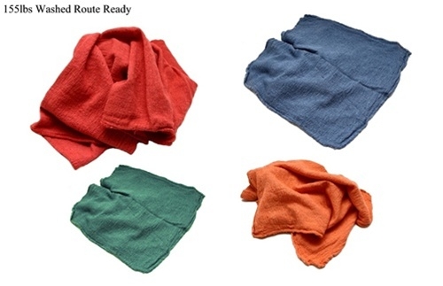 Red, Blue, Green & White Shop Towels in Bulk