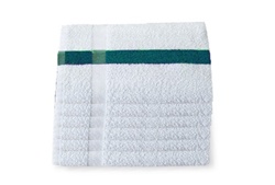 Green Center Stripe Bath Towels