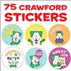 Crawford the Cat Incentive Stickers - 75 stickers (15 designs)