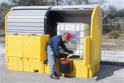 Ultra-Hard Top Spill Pallet Twin IBC Hard Top - without drain