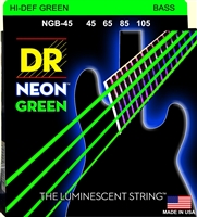 Hi-Def Neon Green Coated Bass Strings 45-105 Medium