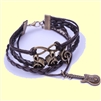 Guitar Music Infinity Bronze Charm Bracelet