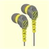 Noise Isolation Earbuds, Grey & Yellow