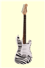 Huntington GE139 Outlaw Solid Body S-Type Electric Guitar - Zebra
