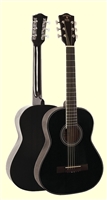 Indiana Pinto Black 36" Guitar W/ Bag