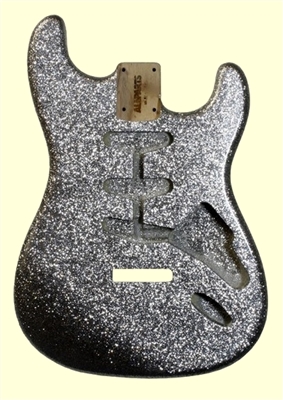 StratocasterÂ® Replacement Body SBF-SS Silver Sparkle Finished
