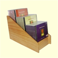 3 Tier 1x3 CD/DVD Storage Wood Display