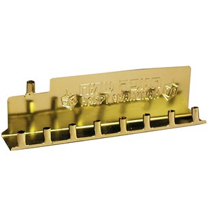 0066- Gold Tin Menorah