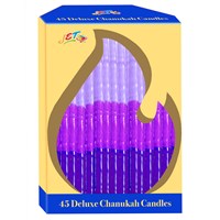 0083-A- Hand-dipped Chanukah Candles (Purple)