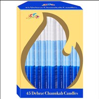 0083-B- Hand-dipped Chanukah Candles (blue)