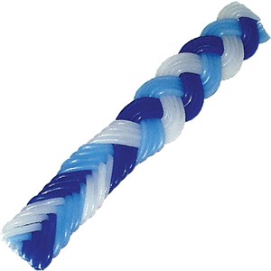 0087-B- Flat Havdalah Candle - Blue/White