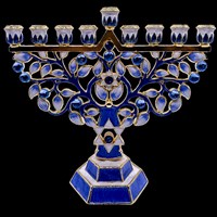 G-1017: Menorah 7" "Eitz Chaim"