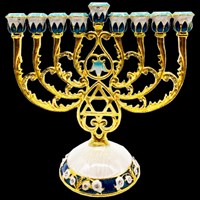 G-1026: Menorah, jeweled, Lovely
