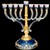 G-1072: Menorah, jeweled, Simply Exquisite, 6.5"