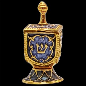 1102- Dreidel, jeweled, "Exquisite"