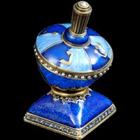 1103- Dreidel, jeweled pewter