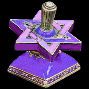 1109- Star David Dreidel, jeweled