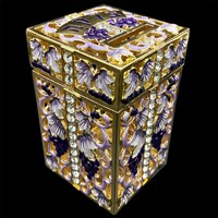 1184-B- Tzedaka Box - grapes, purple