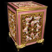 1186-C- Tzedaka Box - Larger, Peach