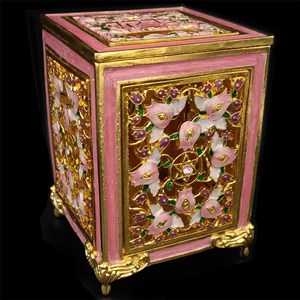 G-1186-C: Tzedaka Box - Larger, Peach