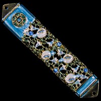 1219- Mezuzah Case, jeweled, medium
