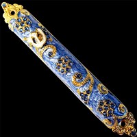 1244- Mezuzah Case, jeweled, small