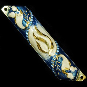 1252- Mezuzah Case, jeweled, small