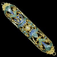 1269- Mezuzah Case, jeweled, medium