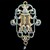 G-1401: Wall hanging - Jeweled Hamsa/Torah