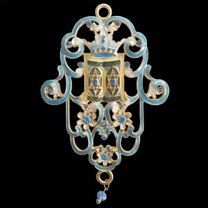 G-1401: Wall hanging - Jeweled Hamsa/Torah