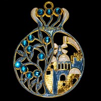 G-1419: Wall hanging - Jeweled, "Rimonim"