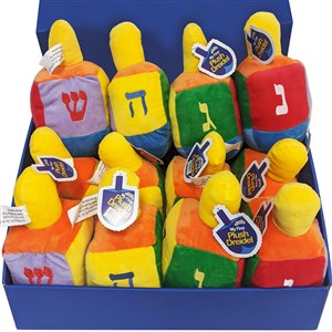 0147- Large Plush Dreidel 8"