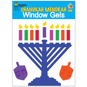 0177-B- Window Gel Fun - Chanukah Menorah